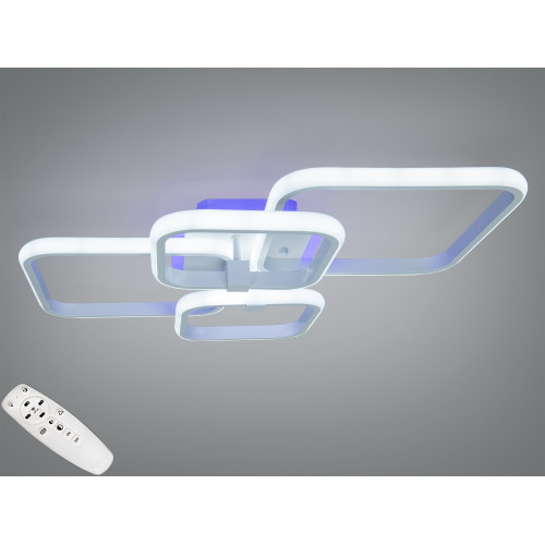 Стельова LED люстра Квадрати біла 85W димер (арт. 2525/4WH 3col dim)