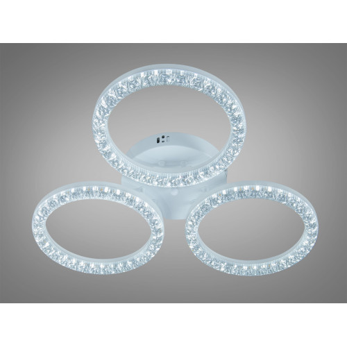 Стельова LED люстра кільця Diasha MX4770 біла 65W три кільця акрил без пульта до (арт. MX4770/3BK)