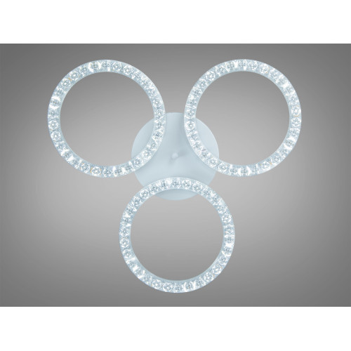 Стельова LED люстра кільця Diasha MX4770 біла 65W три кільця акрил без пульта до (арт. MX4770/3BK)
