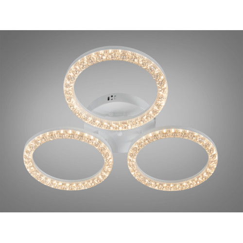 Стельова LED люстра кільця Diasha MX4770 біла 65W три кільця акрил без пульта до (арт. MX4770/3BK)
