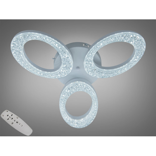 Потолочная LED люстра белая 33W 3 модуля пульт 6м² (арт. 5607/3WH)