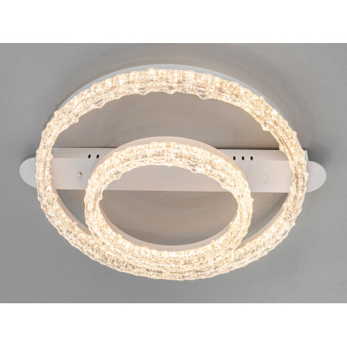 Стельова LED люстра кільця MX78203 біла 65W акрилові плафони мяке світло (арт. MX78203/500+300WH)