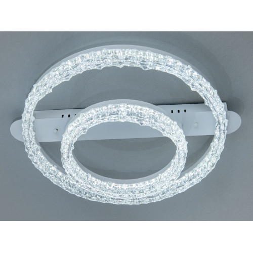 Стельова LED люстра кільця MX78203 біла 65W акрилові плафони мяке світло (арт. MX78203/500+300WH)