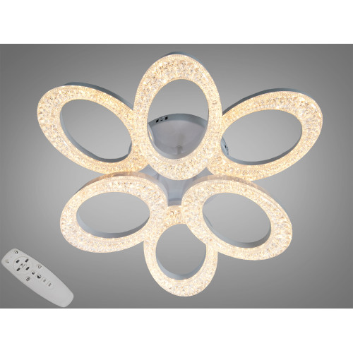Стельова LED люстра біла 33W 3 модулі пульт 6 м² (арт. S5607/3+3WH)