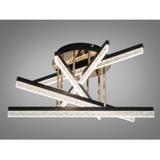 LED люстра потолочная черная 72 Вт 12 м² без пульта