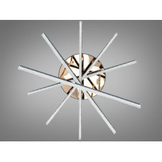 LED люстра потолочная черная 72 Вт 12 м² без пульта