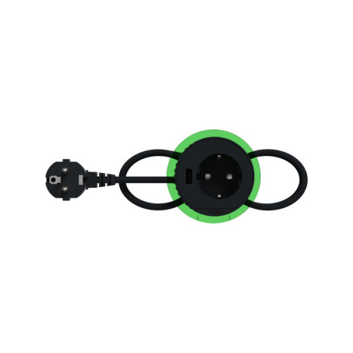Розетка в стіл 220в з USB тип А, антрацит, Schneider Electric INS44005