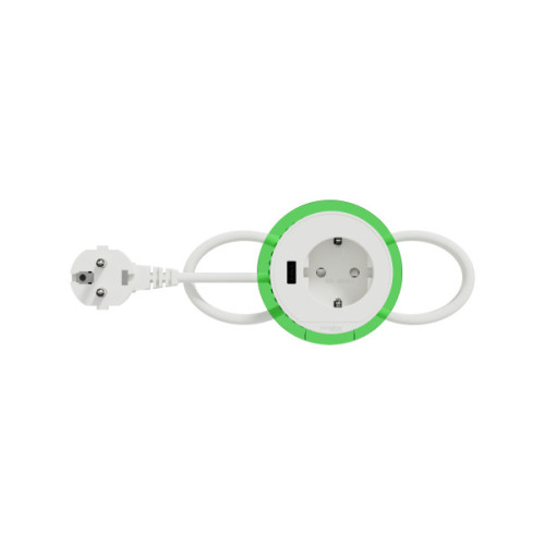 Розетка в стіл 220в з USB тип А, білий, Schneider Electric INS44004