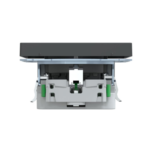 Розетка силова 2К+З, 16А, з USB 3A, тип А+C, гвинт.затиск, шторки, Антрацит, пластик, D-Life Merten MTN2367-6034
