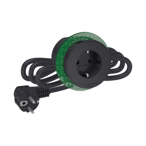 Розетка в стіл 220в, антрацит, Schneider Electric INS44001