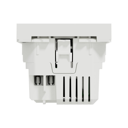 Розетка USB 2.0 зарядна подвійна, 2.4А, A+C, 2 модуля, білий, Unica NEW NU301818