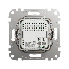 USB розетка A+C, 3 A, 45 Вт, Бежевий, Sedna Design SDD112404