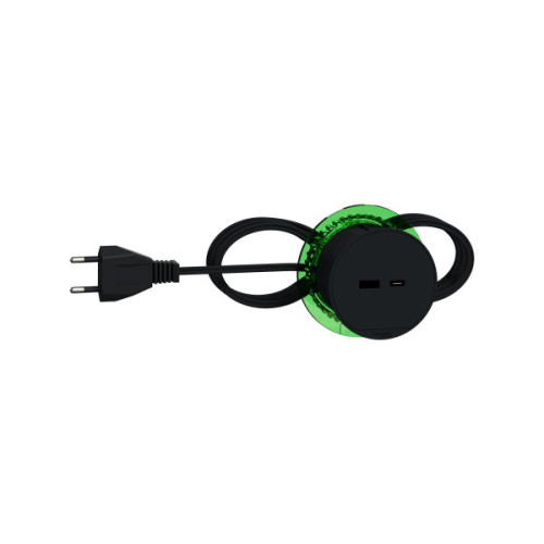 Розетка USB для зарядки в стіл, антрацит, Schneider Electric INS44009