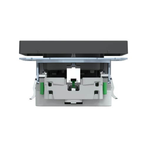 Розетка силова 2К+З, 16А, з USB 2.4A, тип А+А, гвинт.затиск, шторки, Антрацит, пластик, D-Life Merten MTN2366-6034