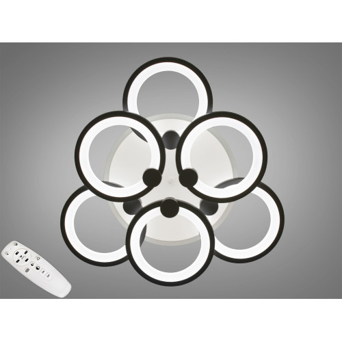 Потолочная люстра с диммером и LED подсветкой, 115W (арт. 8022/3+3BK 3col dim)