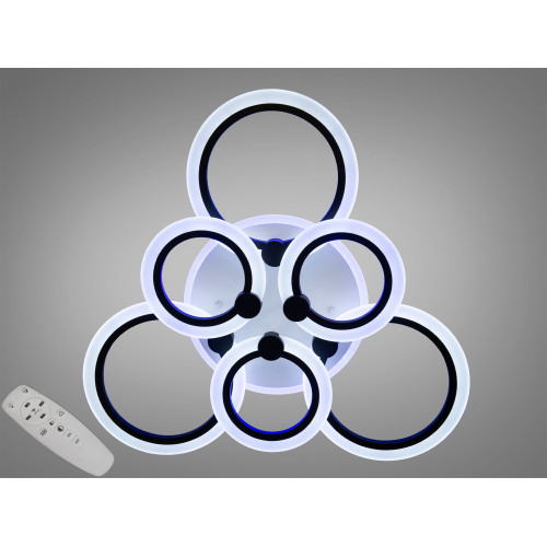 Потолочная люстра с диммером и LED подсветкой, цвет чёрный хр. (арт. AD8022/3+3BK 3col dim)
