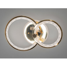 LED люстра з пультом, диммером і кольоровою підсвіткою, 55W, золото (арт. 8180/2G LED 3color dimmer)