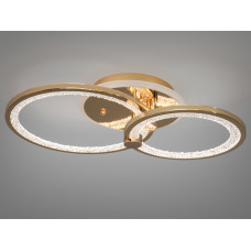 LED люстра з пультом, диммером і кольоровою підсвіткою, 55W, золото (арт. 8180/2G LED 3color dimmer)