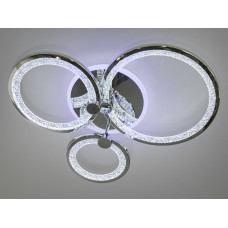 LED люстра з пультом, диммером і кольоровою підсвіткою, 70W, хром (арт. 8180/3G LED 3color dimmer)