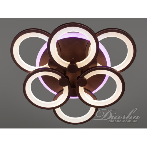 Потолочная люстра с диммером и LED подсветкой, 85W (арт. 8022/3+3WH 3col dim)