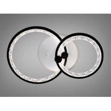 LED люстра з пультом, диммером і кольоровою підсвіткою, 55W, чорна (арт. 8180/2BK 3col dim)