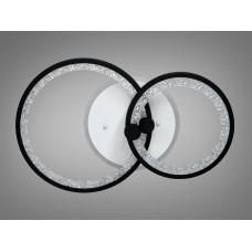 LED люстра з пультом, диммером і кольоровою підсвіткою, 55W, чорна (арт. 8180/2BK 3col dim)