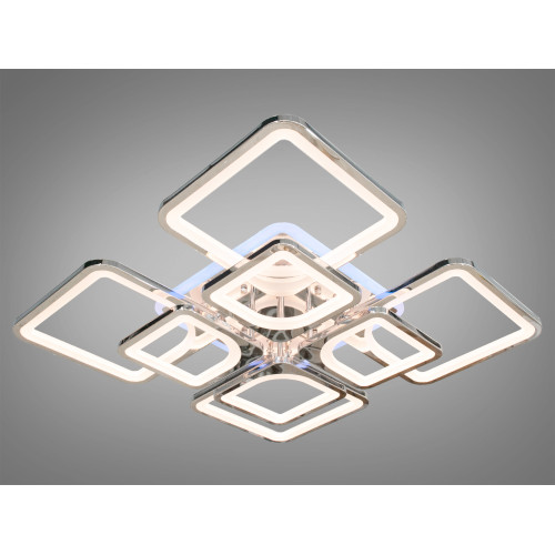 Потолочная люстра с диммером и LED подсветкой, цвет хром, 190W (арт. 8060/4+4HR 3col dim)