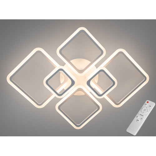 LED-люстра с диммером и RGB подсветкой, 105W (арт. A8160/6WH)