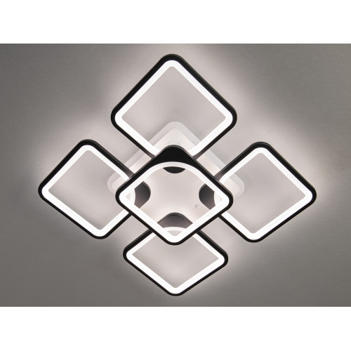 Потолочная LED-люстра с диммером и подсветкой, 150W (арт. 8060/4+1BK 3col dim)