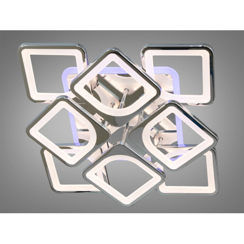 LED-люстра с диммером и цветной подсветкой, цвет хром, 130W (арт. S8060/4+4HR 3col dim)