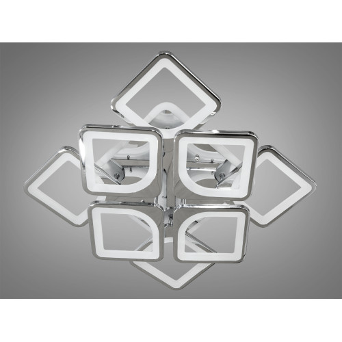 LED-люстра с диммером и цветной подсветкой, цвет хром, 130W (арт. S8060/4+4HR 3col dim)