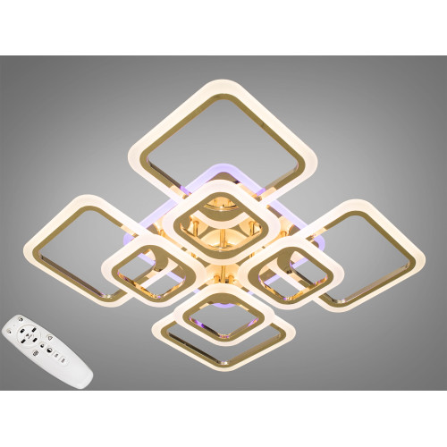 LED-люстра с диммером и подсветкой, 145W (арт. A8060/4+4G 3col dim)