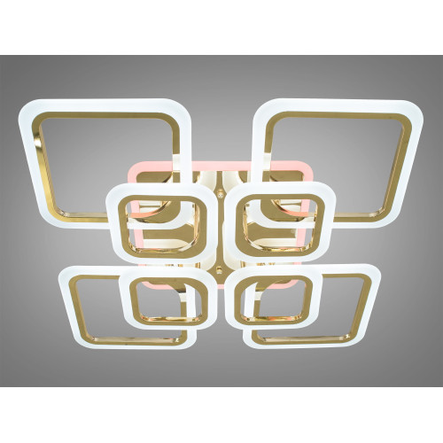 LED-люстра с диммером и подсветкой, 145W (арт. A8060/4+4G 3col dim)