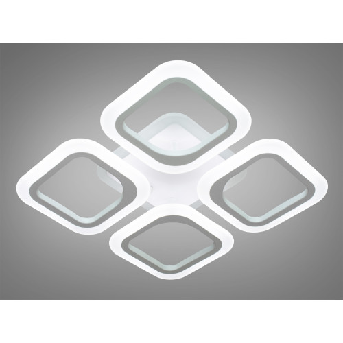 Потолочная LED-люстра с диммером и подсветкой, 50W (арт. AS8060/4WH 3col dim)