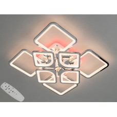 LED люстра з диммером і синім підсвічуванням, колір хром, 155W