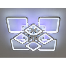 LED люстра з диммером і синім підсвічуванням, колір хром, 155W