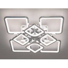 LED люстра з диммером і синім підсвічуванням, колір хром, 155W