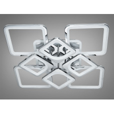 LED люстра з диммером і синім підсвічуванням, колір хром, 155W