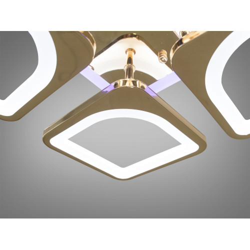 Потолочная люстра с диммером и LED подсветкой, цвет золото, 80W (арт. S8060/4G 3col dim)
