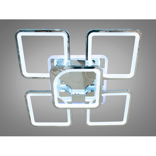 LED-люстра с диммером и цветной подсветкой, цвет хром, 150W (арт. 8060/4+1HR 3col dim)