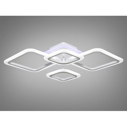 Потолочная LED люстра с димером и цветной подсветкой 80W (арт. A8060/2+2WH 3col dim)
