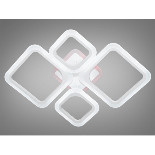Потолочная LED люстра с димером и цветной подсветкой 80W (арт. A8060/2+2WH 3col dim)