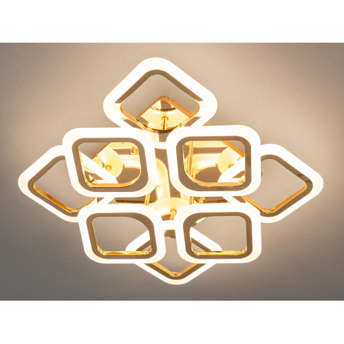 Світлодіодна люстра смарт світильник з пультом dimmer, 80W, хром (арт. AS8060/4+4G)