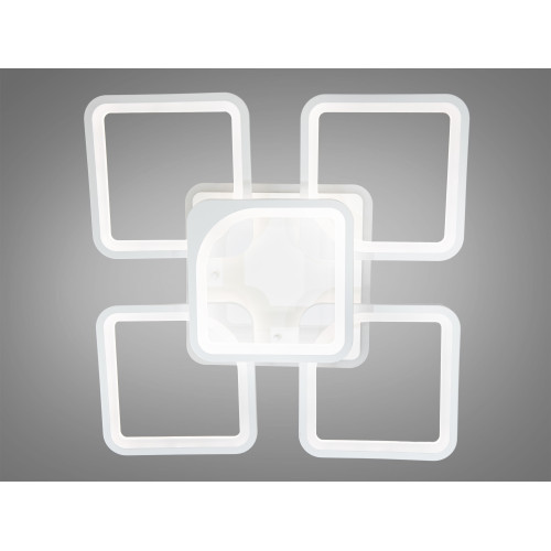 Потолочная LED-люстра с диммером и подсветкой, 150W (арт. 8060/4+1WH 3col dim)