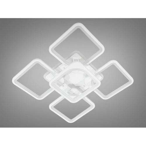 Потолочная LED-люстра с диммером и подсветкой, 150W (арт. 8060/4+1WH 3col dim)