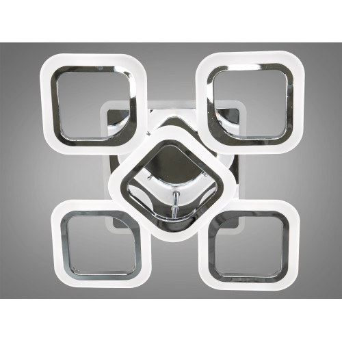 Потолочная люстра с диммером и LED подсветкой, цвет хром, 60W (арт. AS8060/4+1HR 3col dim)
