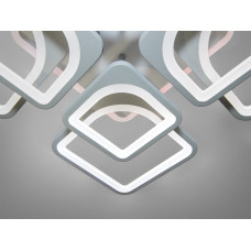 LED люстра в кухню з димером і кольоровою підсвіткою, 190 Вт, сіра