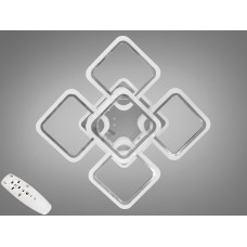 LED люстра під стелю з пультом, диммером і підсвіткою, хром, 120W