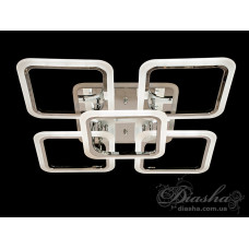 LED люстра під стелю з пультом, диммером і підсвіткою, хром, 120W