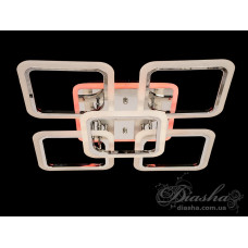 LED люстра під стелю з пультом, диммером і підсвіткою, хром, 120W